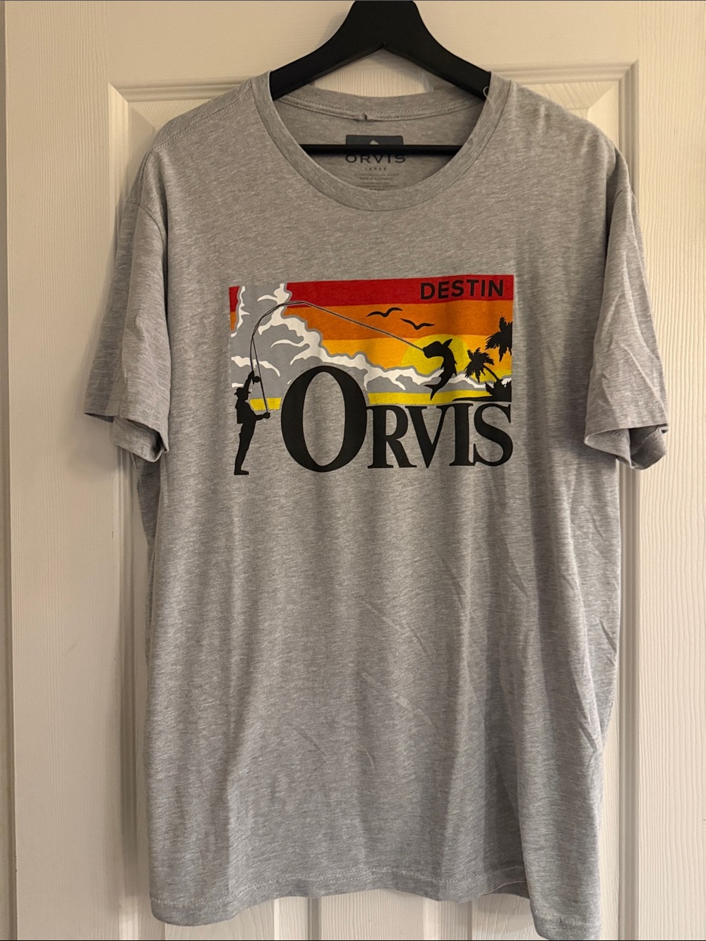 Orvis Gray Destin Sunset Graphic Tee